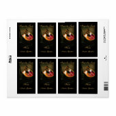 Venezianisches Maskenmasken-Halloween-Backlabel (Vorne)