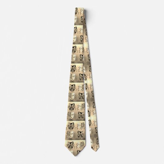 Venezianisches Masque-Muster in lebendigem eklekti Krawatte (Vorderseite)