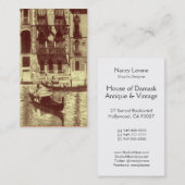 Venezianisches monotones in den Schatten von Brown Visitenkarte (Vorne/Hinten)