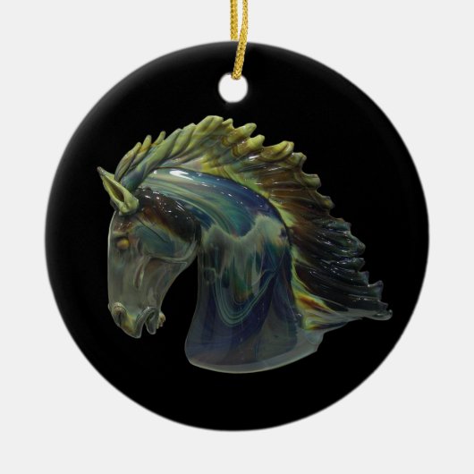 Venezianisches Murano Glass Horse Ornament (Vorne)