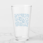 Venezianisches Muster (von William Morris) Glas (Rückseite)