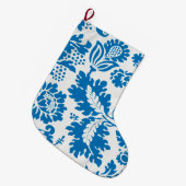 Venezianisches Muster (von William Morris) Großer Weihnachtsstrumpf (Vorderansicht (hängend))