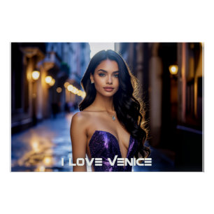 VENEZIG - ICH LIEBE VENEZIG - ITALIEN POSTER