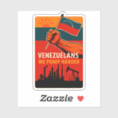 Venezolaner Wir pumpen härter Flagge Erdöl Aufkleber (Blatt)