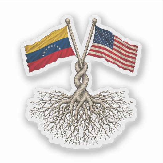 venezolanisch-amerikanisch aufkleber (Vorderseite)