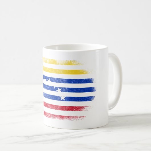 Venezolanische amerikanische Flagge Venezuela Kaffeetasse (VorderseiteRechts)