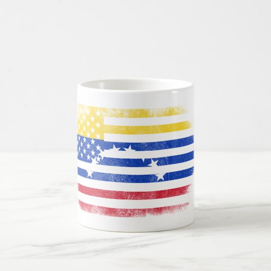 Venezolanische amerikanische Flagge Venezuela Kaffeetasse (Mittel)
