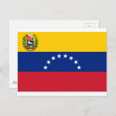 Venezolanische Flagge - Flagge Venezuelas - Bander Postkarte (Vorne/Hinten)