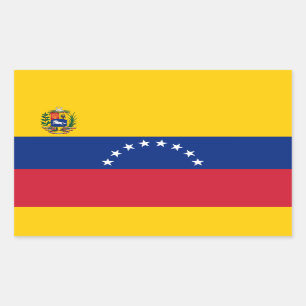 Venezolanische Flagge, Flagge Venezuelas Rechteckiger Aufkleber