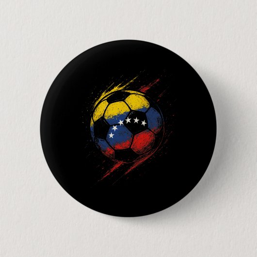 venezolanische Flagge Fußball Byll - Fußbyll Spiel Button (Vorderseite)
