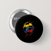 venezolanische Flagge Fußball Byll - Fußbyll Spiel Button (Vorne & Hinten)