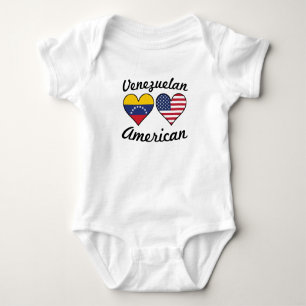 Venezolanische Flagge-Herzen Baby Strampler