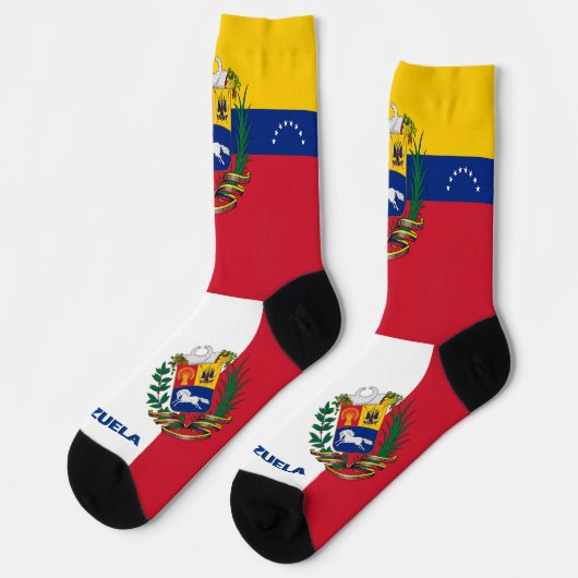 Venezolanische Flagge Patriotisch, Nachhaltig Vene Socken (Linkes Detail)
