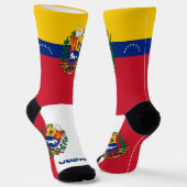 Venezolanische Flagge Patriotisch, Nachhaltig Vene Socken (Gewinkelt)