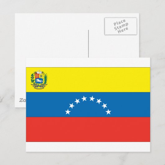 venezolanische Flagge Postkarte (Vorne/Hinten)