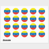 venezolanische Flagge Runder Aufkleber (Blatt)