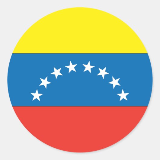 venezolanische Flagge Runder Aufkleber (Vorderseite)