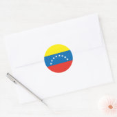 venezolanische Flagge Runder Aufkleber (Umschlag)