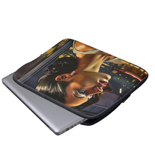 Venezolanische Frau in Miami Nightclub Malerei Laptopschutzhülle (Vorne Knopf)