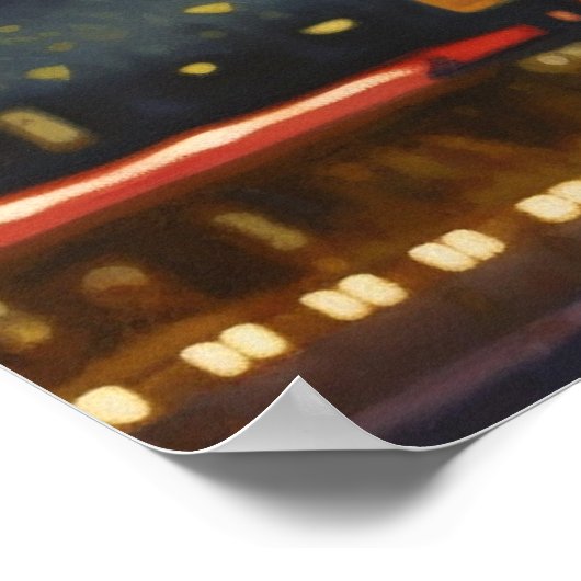 Venezolanische Frau in Miami Nightclub Malerei Poster (Ecke)