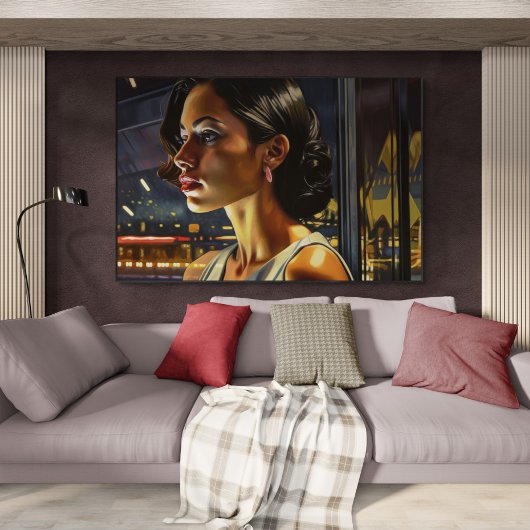 Venezolanische Frau in Miami Nightclub Malerei Poster