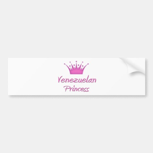 Venezolanische Prinzessin Autoaufkleber (Vorne)