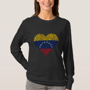 Venezolanischer Pride Herz Venezuelas Roots Venezu T-Shirt