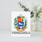 venezolanisches Emblem Postkarte (Stehend Vorderseite)