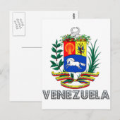 venezolanisches Emblem Postkarte (Vorne/Hinten)