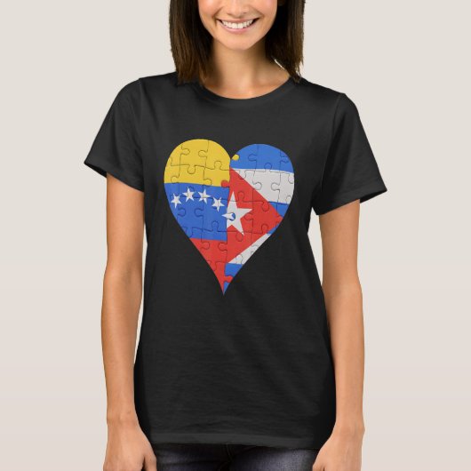 venezolanisches Flaggenherz T-Shirt (Vorderseite)