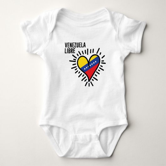 Venezolanisches Herz Baby Strampler (Vorderseite)