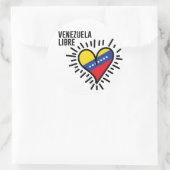 venezolanisches Herz Runder Aufkleber (Tasche)