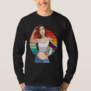 Venezolanisches Mädchen Venezuela-Flagge Venezolan T-Shirt