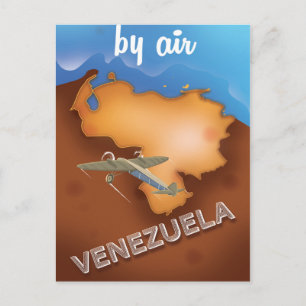venezolanisches Vintage-Reiseposter Postkarte