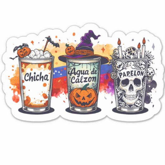 Venezolano – Chicha, Papelón y Humor Latino Aufkleber (Vorderseite)