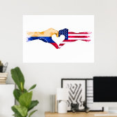 🇻🇪❤️🇺🇸 “Venezolano en USA” Poster (Heimbüro)