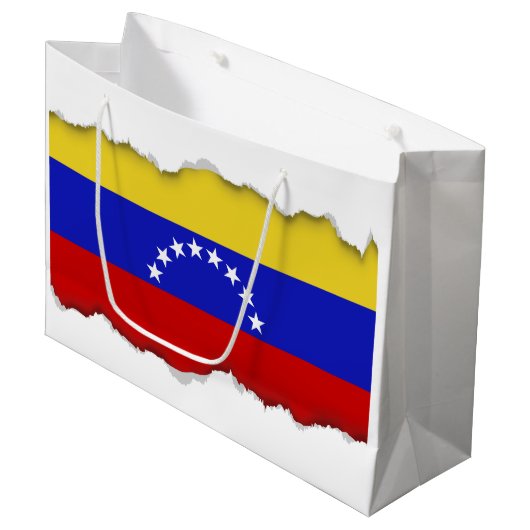 Venezuala Flagge Große Geschenktüte (Vorderseite Schrägansicht)