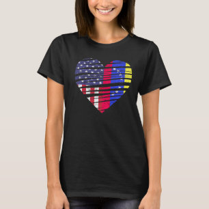 Venezuela American Grown Heart USA Patriot Heritag T-Shirt
