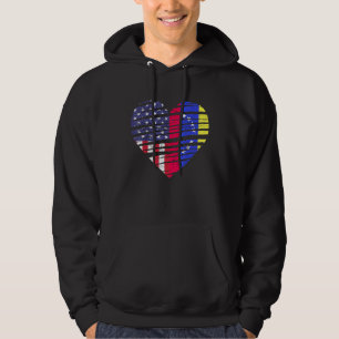 Venezuela Amerikanisch Gewachsenes Herz USA Patrio Hoodie