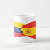 Venezuela and Spain flags together Kaffeetasse (Mittel)