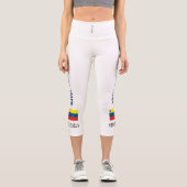 Venezuela and Venezuelan Flag with Your Name Capri Leggings (Vorderseite)