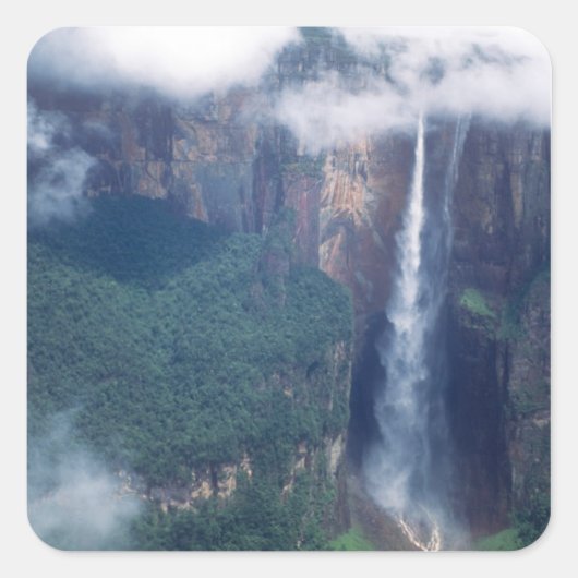 Venezuela, Angel Falls, Canaima National Park Quadratischer Aufkleber (Vorderseite)