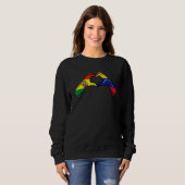 Venezuela Bolivia Flag Venezuelan Bolivian Heart Sweatshirt (Vorne ganz)