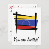 Venezuela-Bürsten-Flagge Einladung (Vorne/Hinten)