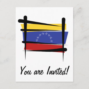 Venezuela-Bürsten-Flagge Einladung