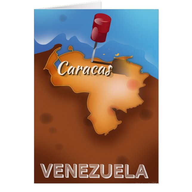 Venezuela, Caracas Vintage Reiseplakat (Vorne)