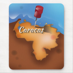 Venezuela, Caracas Vintage-Reiseplakat Mousepad