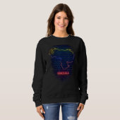 venezuela country outlline Flag Sweatshirt (Vorne ganz)