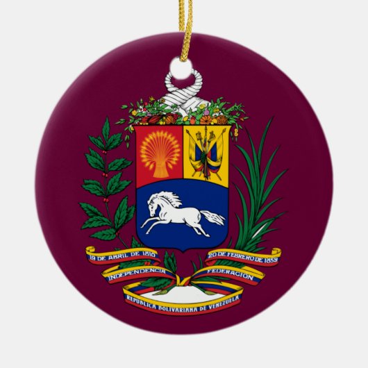 VENEZUELA* Custom Christmas Ornament (Vorne)