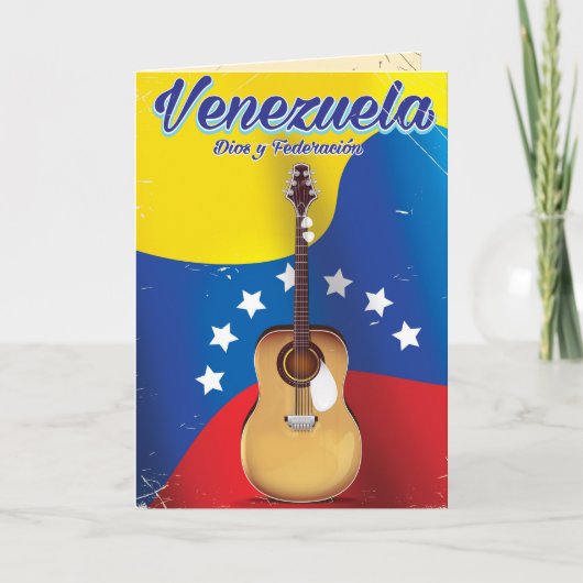 Venezuela Dios y Federación Reiseplakat Feiertagskarte (Vorderseite)